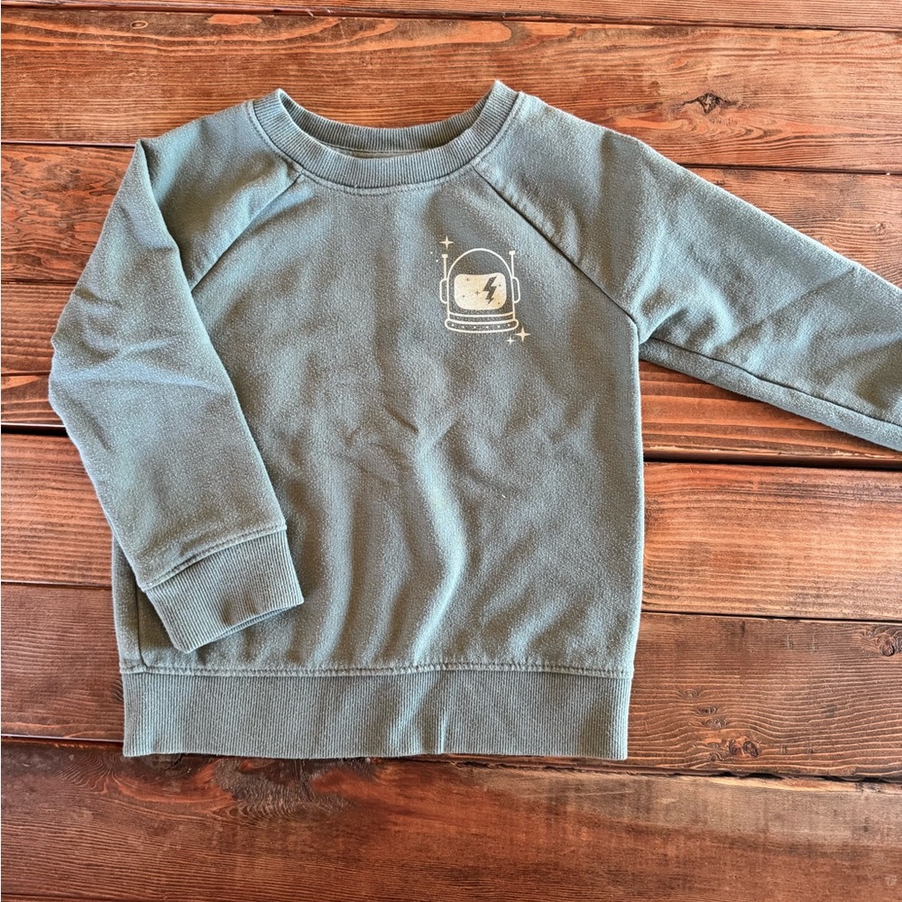 ❌DONATED❌ My Happy Place Astronaut Graphic Sweatshirt - Muted Minty Green